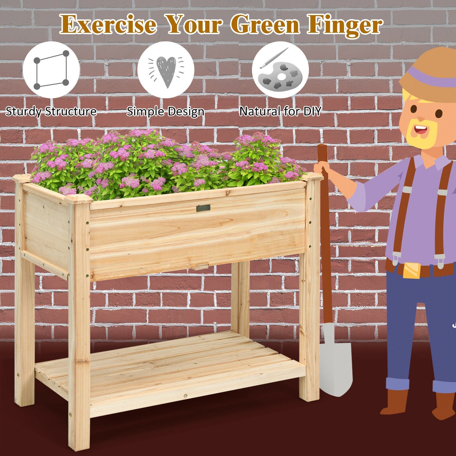 Raised Garden Elevated Wood Planter Box Stand Raised Garden Beds at Gallery Canada