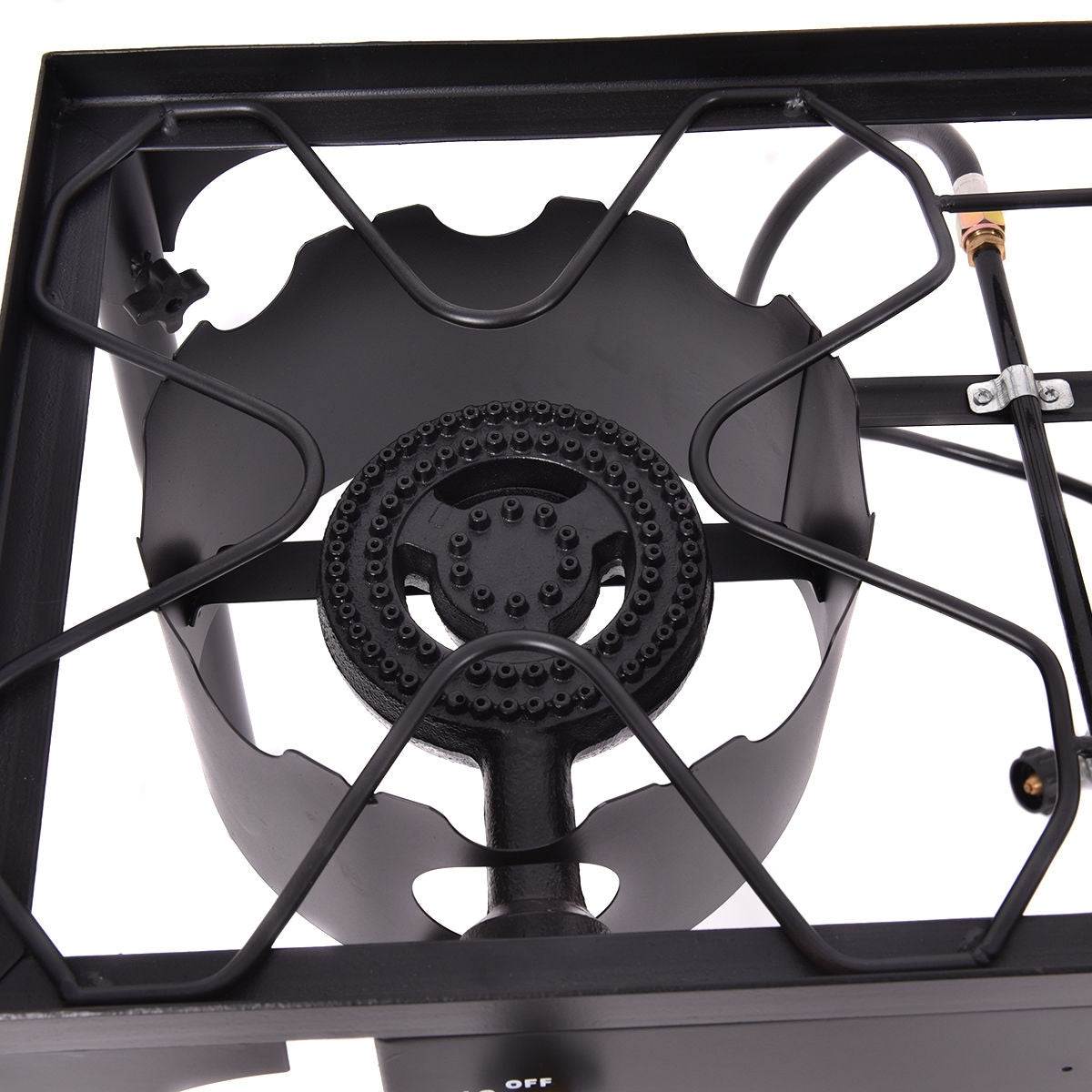 150,000 BTU Double Burner Outdoor Stove BBQ Grill, Black Outdoor Grills at Gallery Canada