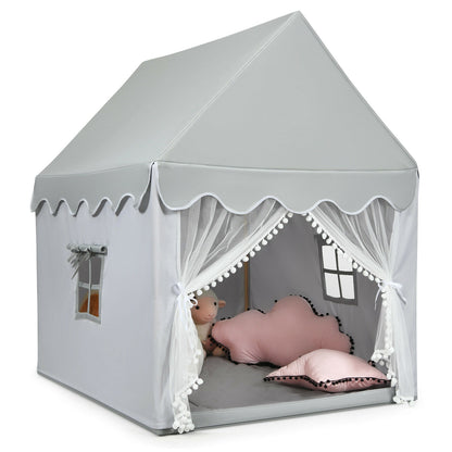 Kids Large Play Castle Fairy Tent With Mat, Gray Play Tents & Playhouse Gray at Gallery Canada