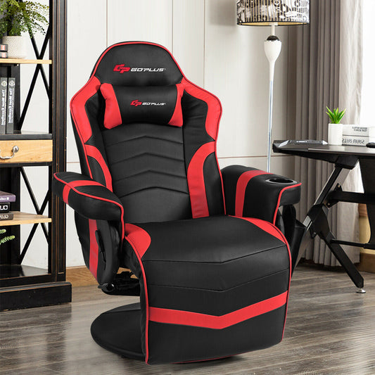Ergonomic High Back Massage Gaming Chair, Red Gaming Chairs Red at Gallery Canada