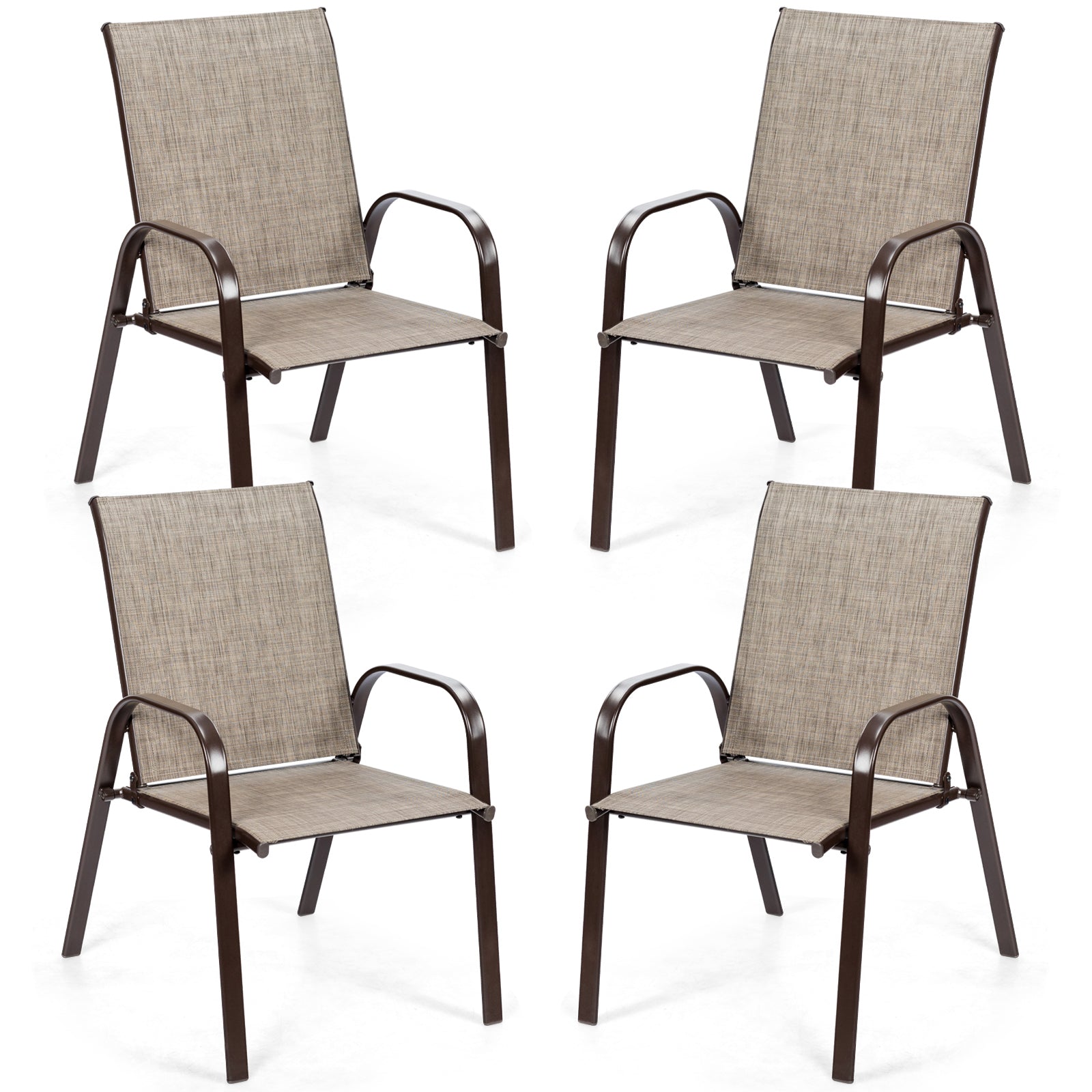 Patio Outdoor Dining Chair, 2 Pieces, Gray Patio Dining Chairs at Gallery Canada