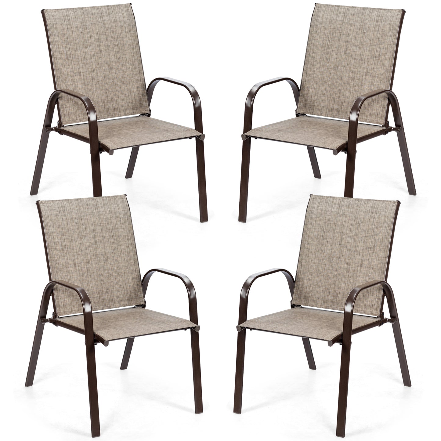 Patio Outdoor Dining Chair, 2 Pieces, Gray Patio Dining Chairs at Gallery Canada