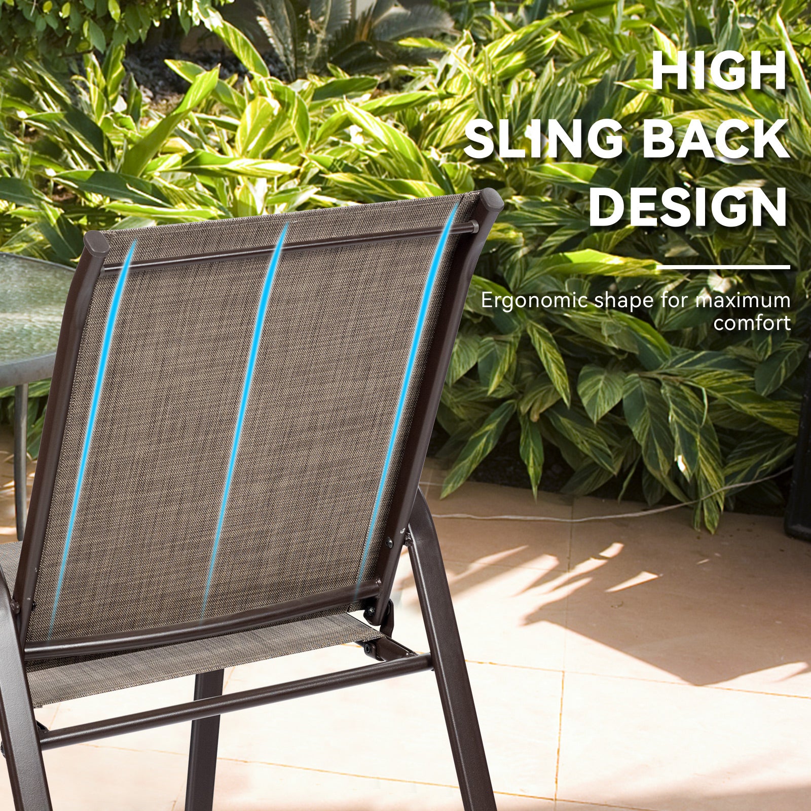 Patio Outdoor Dining Chair, 2 Pieces, Gray Patio Dining Chairs at Gallery Canada