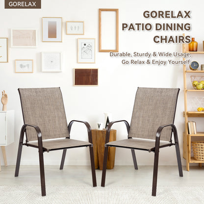 Patio Outdoor Dining Chair, 2 Pieces, Gray Patio Dining Chairs at Gallery Canada