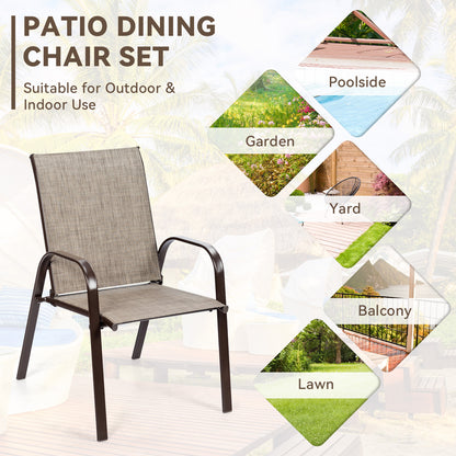 Patio Outdoor Dining Chair, 2 Pieces, Gray Patio Dining Chairs at Gallery Canada
