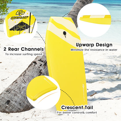 Lightweight Bodyboard, EPS Core, M Size, Yellow Surfing at Gallery Canada