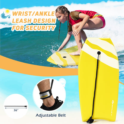 Lightweight Bodyboard, EPS Core, S Size, Yellow Surfing at Gallery Canada