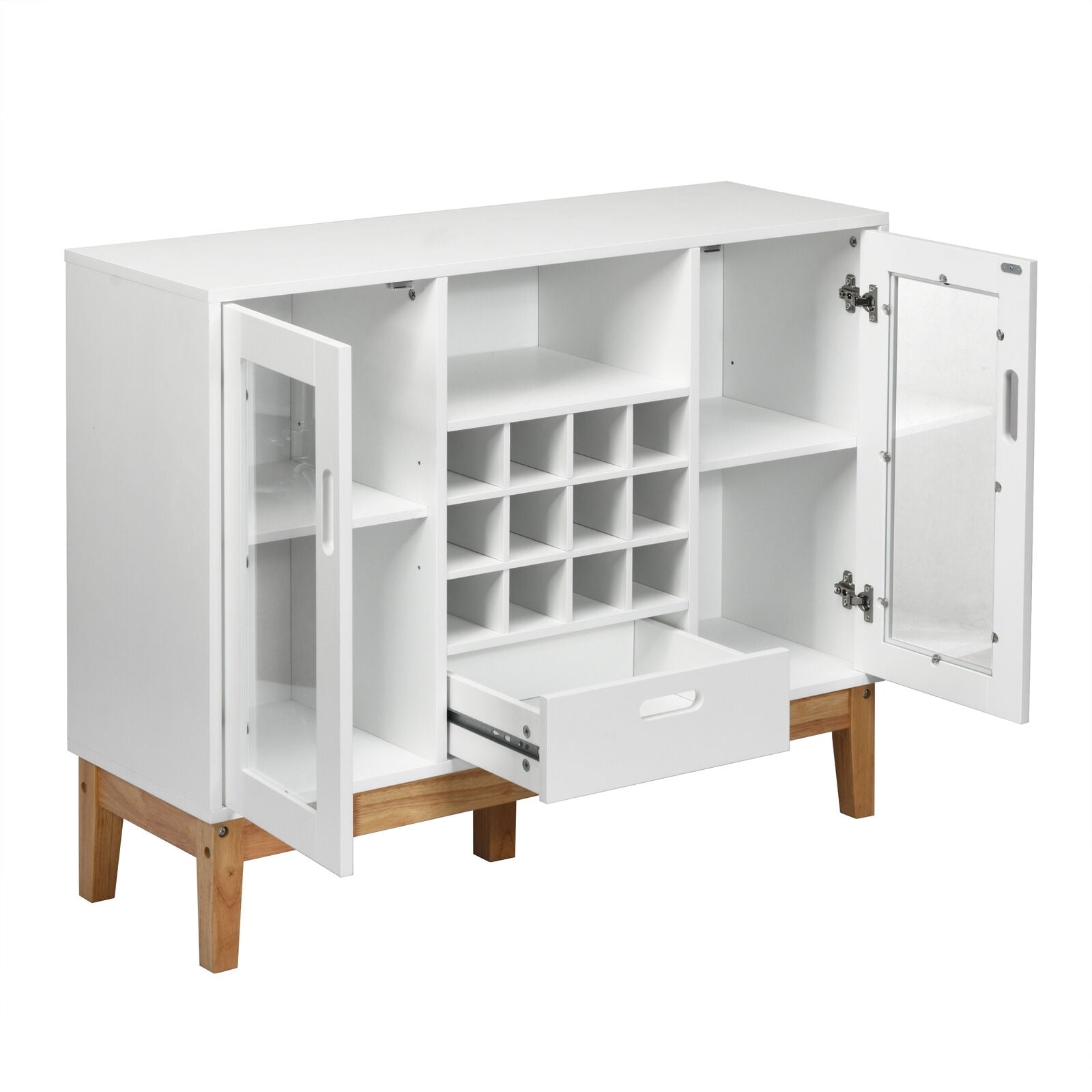 Wood Wine Storage Cabinet, Sideboard Console Buffet Server, White Sideboards Cabinets & Buffets at Gallery Canada