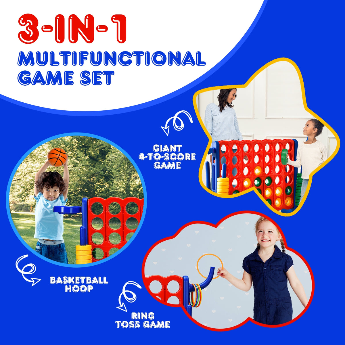 2.5 Feet 4-To-Score Giant Game Set, Blue Lawn Games at Gallery Canada