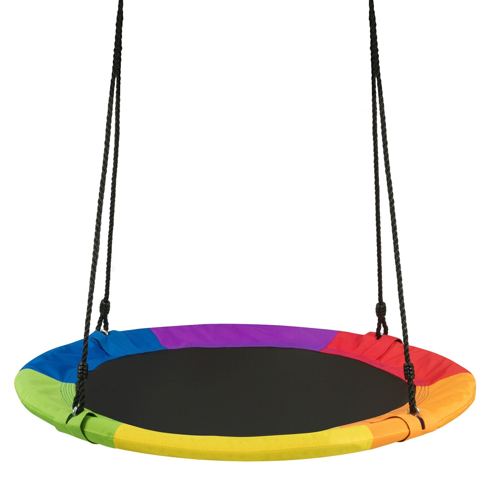 40 Inch 770 Lbs Flying Saucer Tree Swing, With 2 Tree Hanging Straps, Multicolor Swing & Playsets Multicolor at Gallery Canada