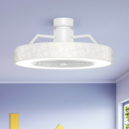 23 Inch Ceiling Fan With LED Light, Remote Control, White Ceiling Fans at Gallery Canada
