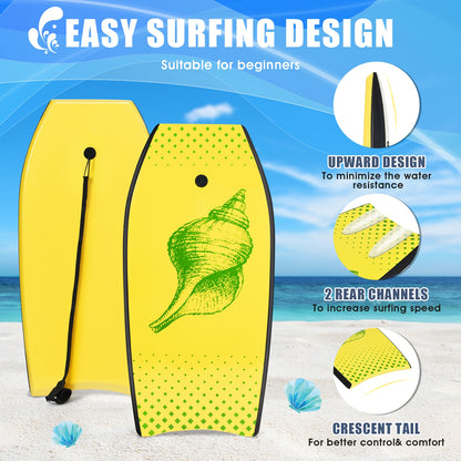 Lightweight Surfing Bodyboard, L, Yellow Surfing at Gallery Canada