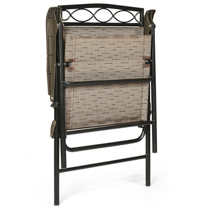 Set Of 4 Patio Folding Chairs, Brown Patio Dining Chairs at Gallery Canada