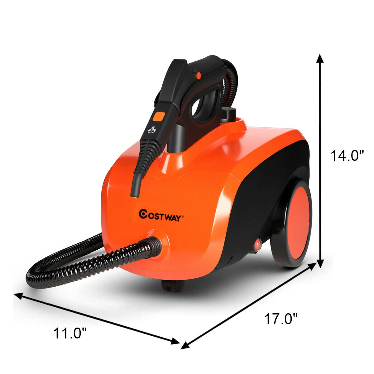Heavy Duty Multipurpose Steam Cleaner, 18 Accessories, Orange Vacuums & Cleaners at Gallery Canada