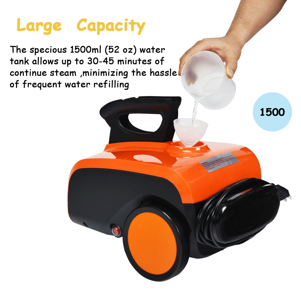 Heavy Duty Multipurpose Steam Cleaner, 18 Accessories, Orange Vacuums & Cleaners at Gallery Canada