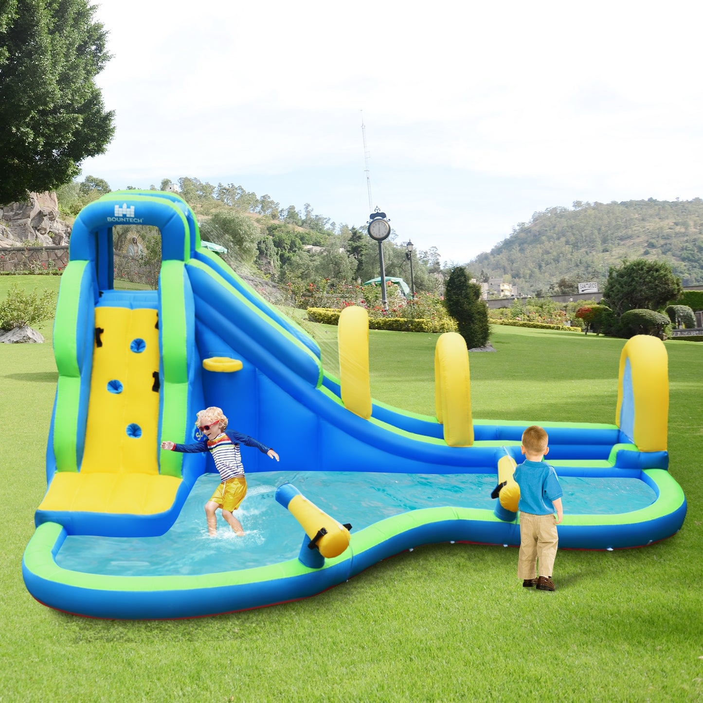 Inflatable Water Slide Kids Bounce House, Water Cannons, Hose Bounce House at Gallery Canada