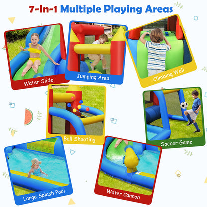 Inflatable Bounce House Splash Pool, Water Slide, Blower Included Bounce House at Gallery Canada