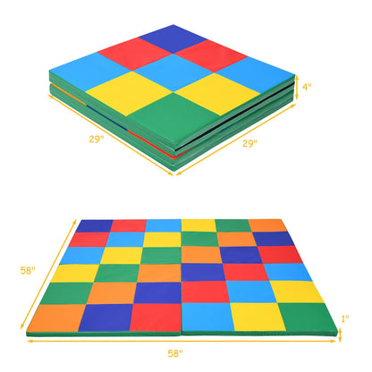 58 Inch Baby Folding Activity Floor Mat, Toddler Foam Play Mat, Multicolor Baby Gyms & Playmats at Gallery Canada