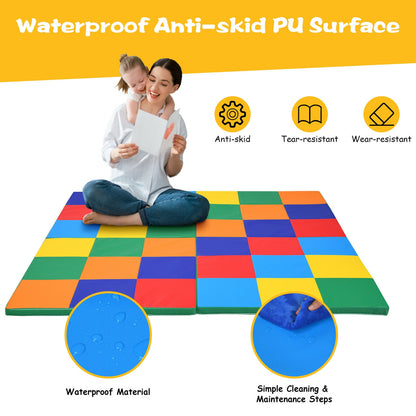 58 Inch Baby Folding Activity Floor Mat, Toddler Foam Play Mat, Multicolor Baby Gyms & Playmats at Gallery Canada