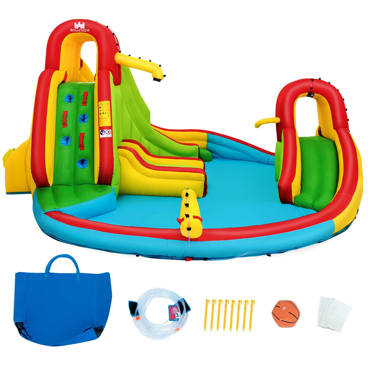 Inflatable Water Slide Bounce House, Climbing Wall, Pool, No Blower Bounce House at Gallery Canada