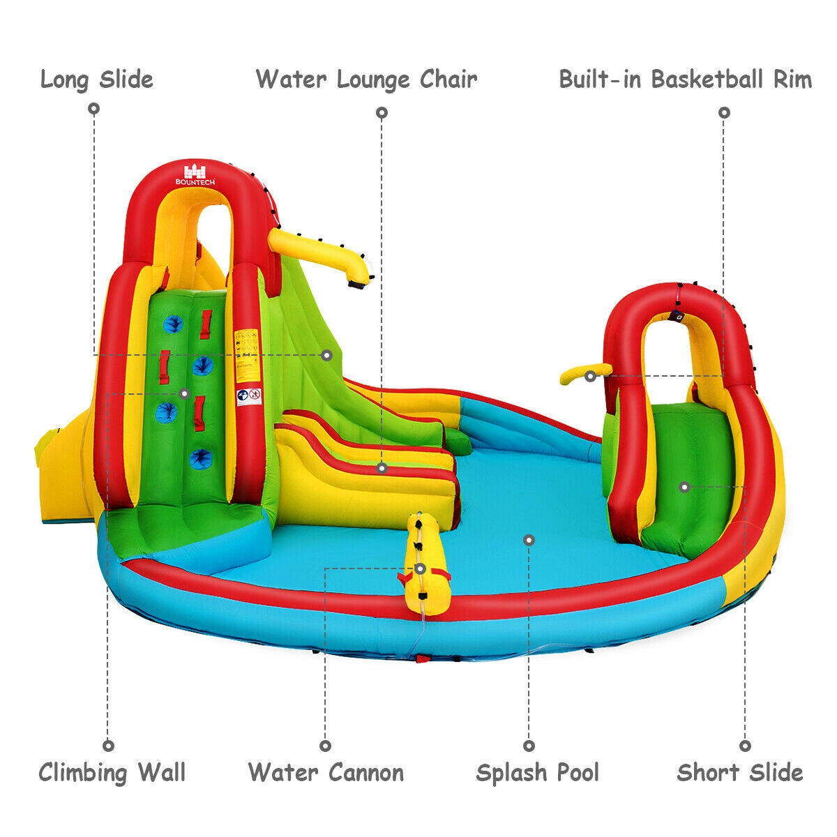Inflatable Water Slide Bounce House, Climbing Wall, Pool, No Blower Bounce House at Gallery Canada