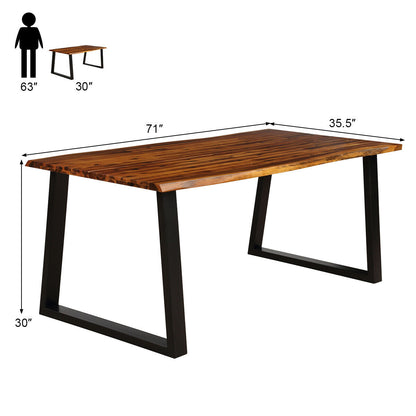 Acacia Wood Dining Table, Rectangular, Brown Dining Tables at Gallery Canada