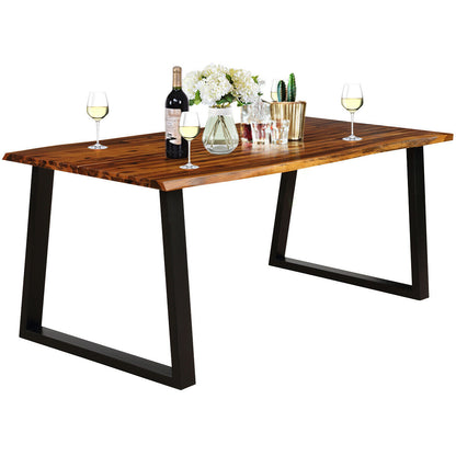 Acacia Wood Dining Table, Rectangular, Brown Dining Tables at Gallery Canada