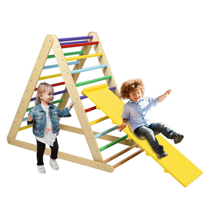 Foldable Wooden Climbing Triangle With Ladder, Multicolor Climbers & Slides at Gallery Canada