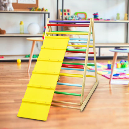 Foldable Wooden Climbing Triangle With Ladder, Multicolor Climbers & Slides at Gallery Canada