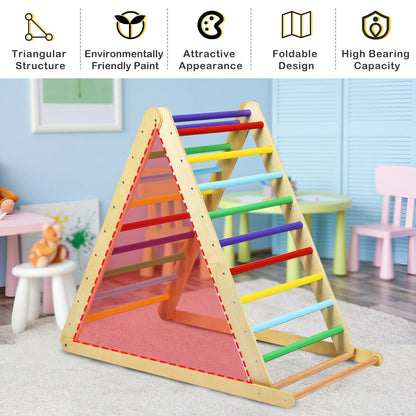 Foldable Wooden Climbing Triangle With Ladder, Multicolor Climbers & Slides at Gallery Canada