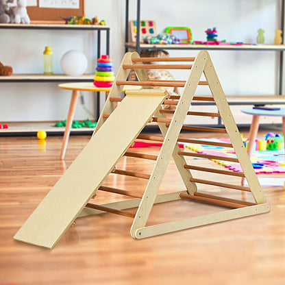 Foldable Wooden Climbing Triangle With Ladder, Natural Climbers & Slides at Gallery Canada