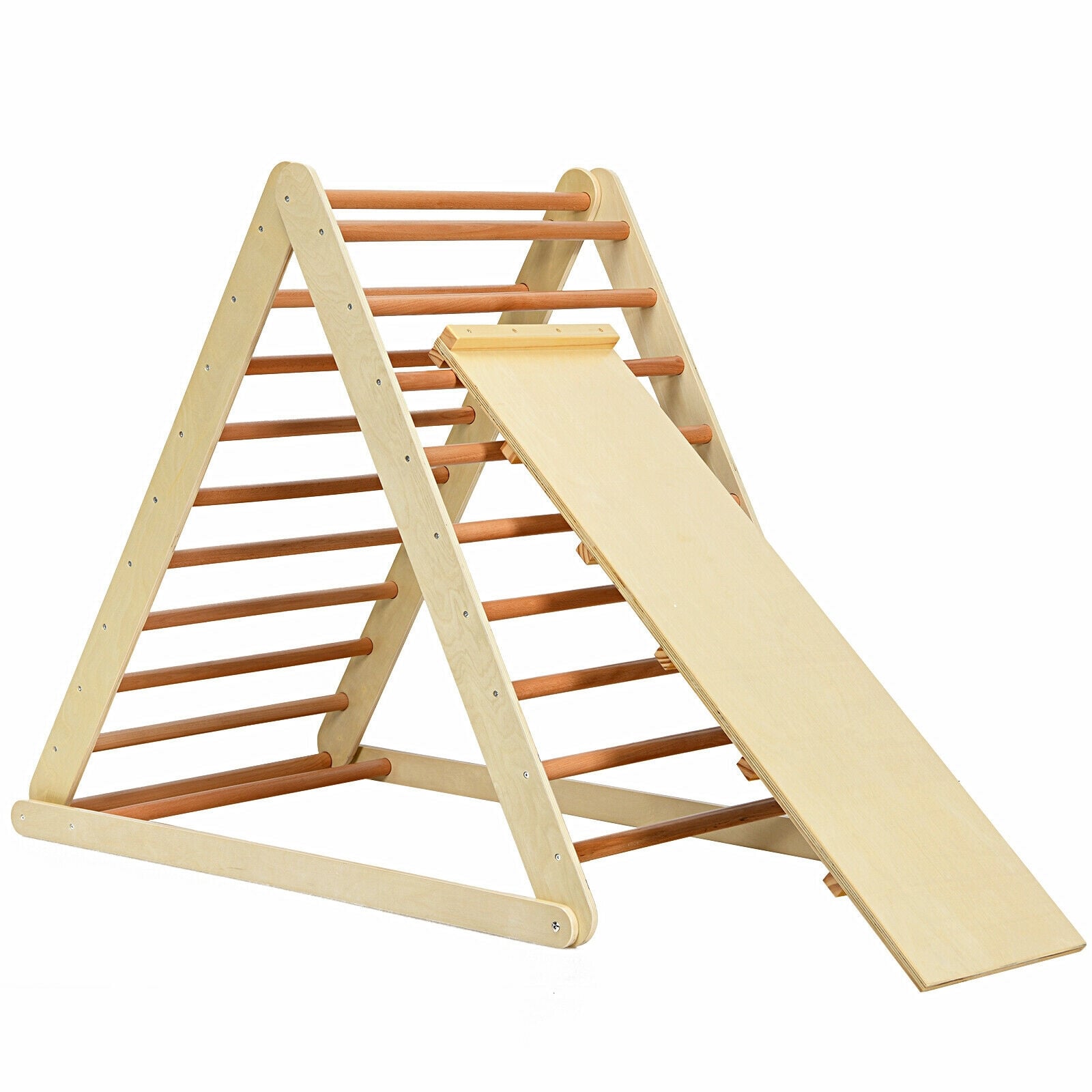 Foldable Wooden Climbing Triangle With Ladder, Natural Climbers & Slides at Gallery Canada