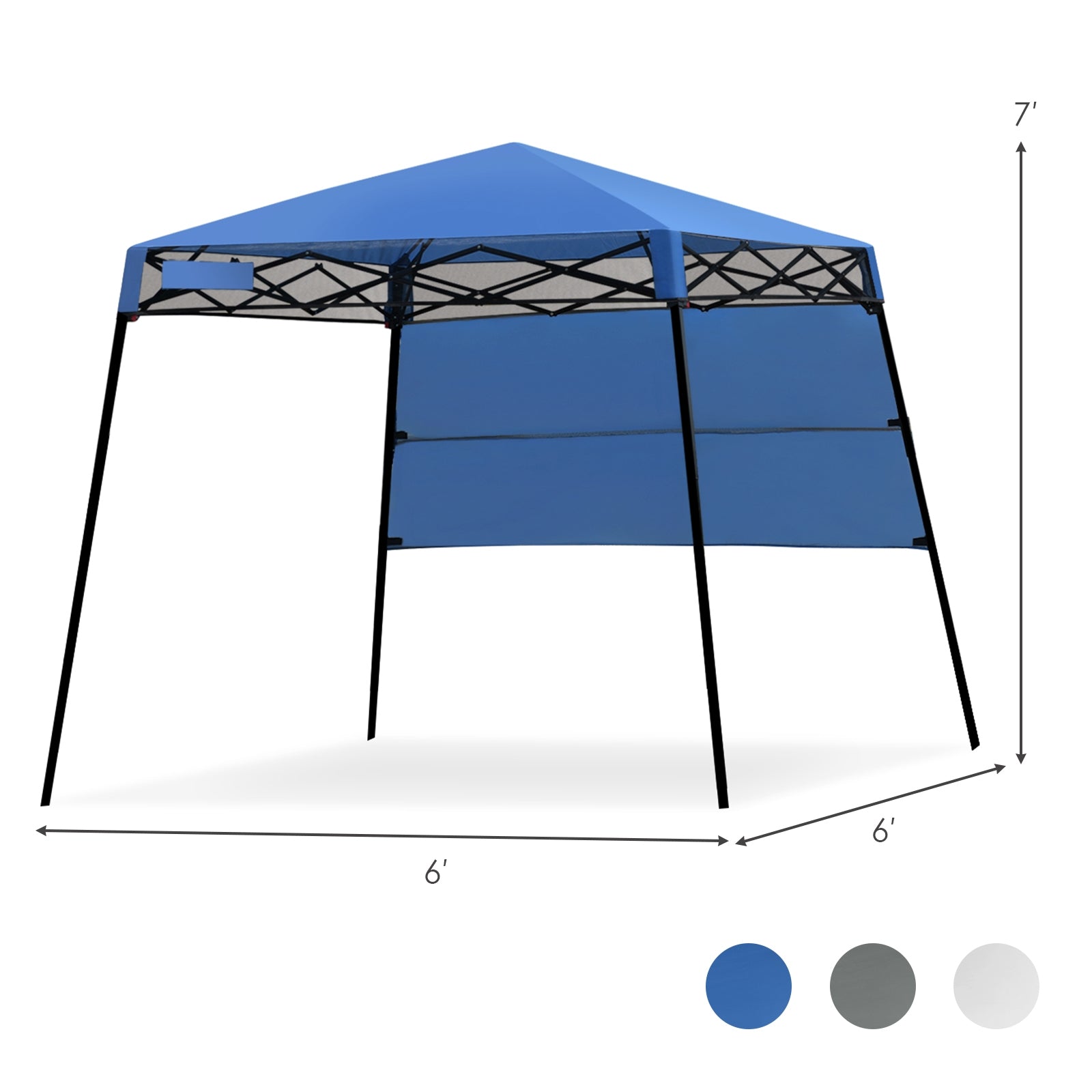 7 x 7 Feet Adjustable Portable Canopy Tent, Blue Canopies at Gallery Canada