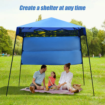 7 x 7 Feet Adjustable Portable Canopy Tent, Blue Canopies at Gallery Canada