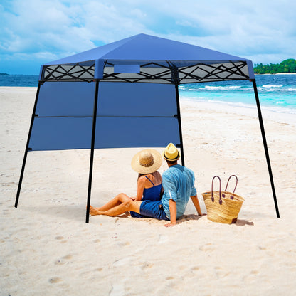 7 x 7 Feet Adjustable Portable Canopy Tent, Blue Canopies at Gallery Canada