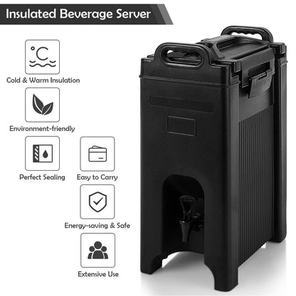 5 Gallon Insulated Beverage Server Dispenser, Black Water Dispensers at Gallery Canada