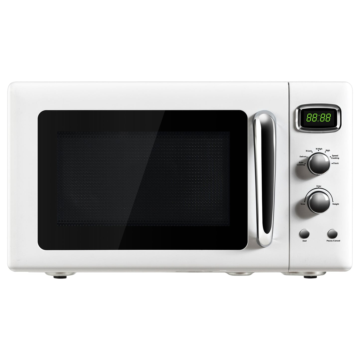 0.9 Cu.ft Retro Countertop Compact Microwave Oven, White Toaster Ovens at Gallery Canada