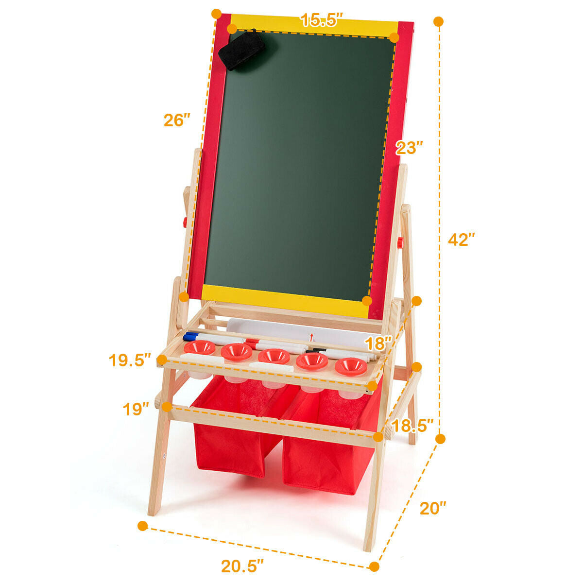 Flip-Over Double-Sided Kids Art Easel, Multicolor Art Easels at Gallery Canada
