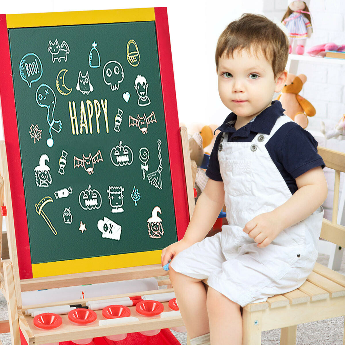 Flip-Over Double-Sided Kids Art Easel, Multicolor Art Easels at Gallery Canada