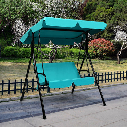 Patio Steel Frame Swing Glider, Blue Porch Swings at Gallery Canada