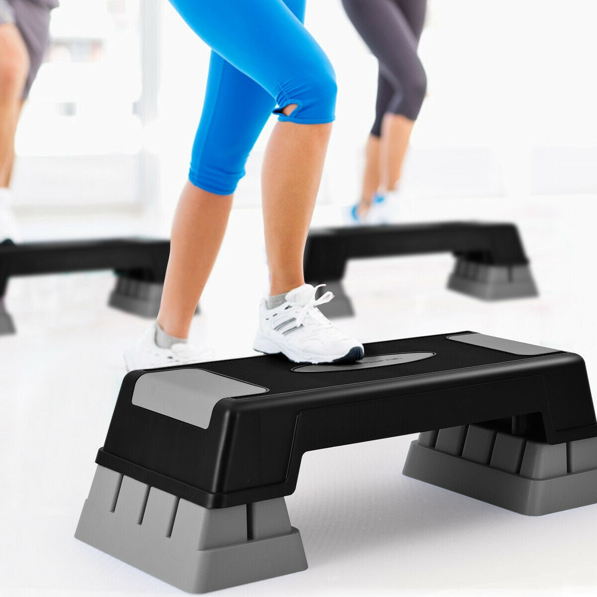 Aerobic Exercise Stepper Trainer with Adjustable Height, Gray Sport Equipments at Gallery Canada