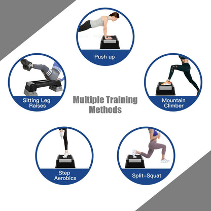 Aerobic Exercise Stepper Trainer with Adjustable Height, Gray Sport Equipments at Gallery Canada