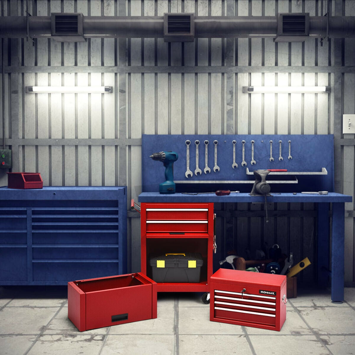 6-Drawer Tool Chest With Heightening Cabinet, Red Garden Tools at Gallery Canada