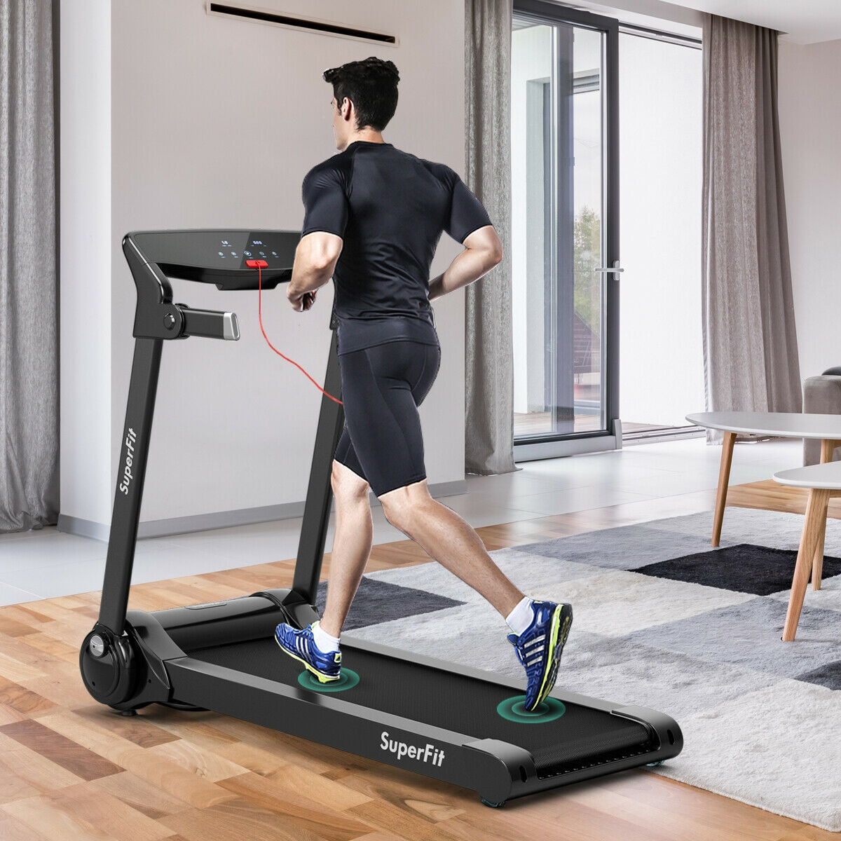 3HP Folding Electric Treadmill, Silver Treadmills at Gallery Canada