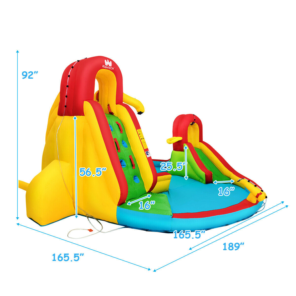 Kids Inflatable Water Slide Bounce Park, 480 W Blower, Yellow Bounce House at Gallery Canada