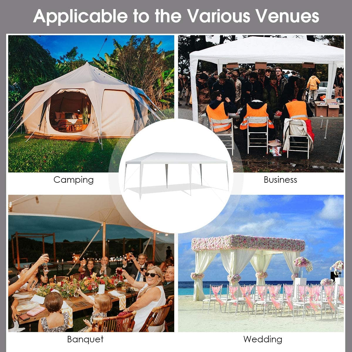 10 x 20 Feet Waterproof Canopy Tent, Tent Peg, Wind Rope Canopies at Gallery Canada