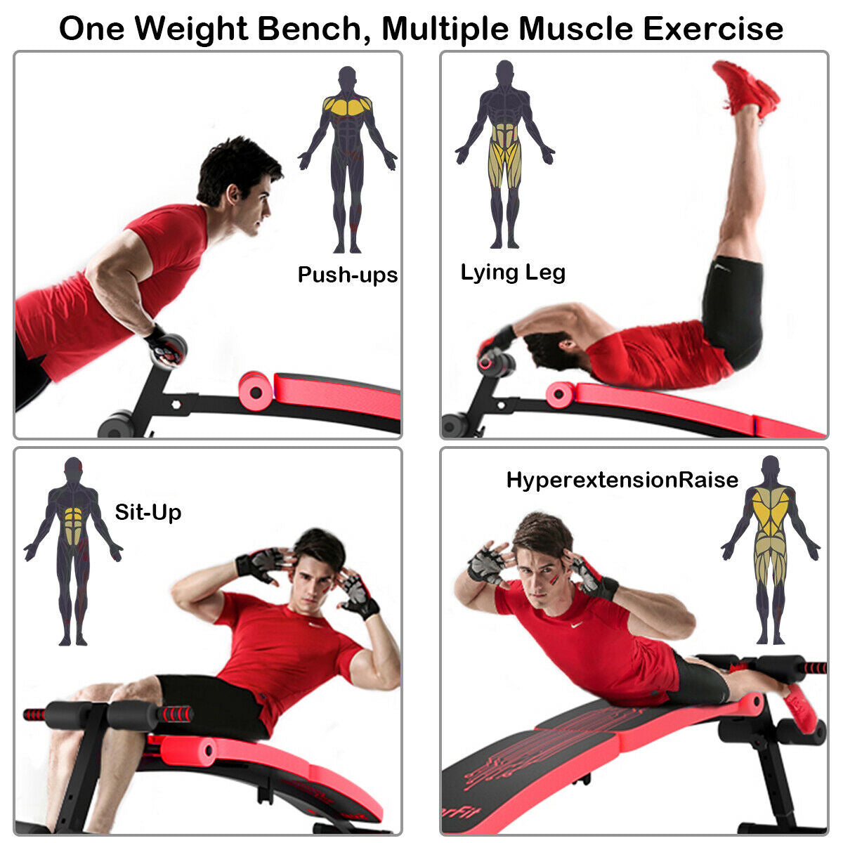 Abdominal Twister Trainer, Adjustable Height Exercise Bench, Red Benches Racks & Bars at Gallery Canada