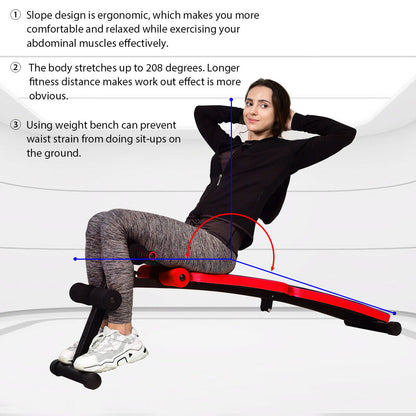 Abdominal Twister Trainer, Adjustable Height Exercise Bench, Red Benches Racks & Bars at Gallery Canada