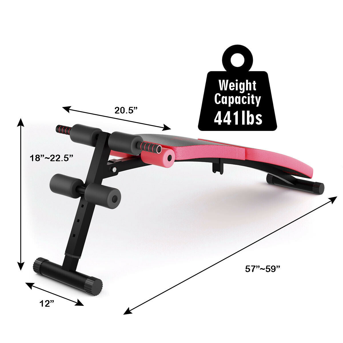 Abdominal Twister Trainer, Adjustable Height Exercise Bench, Red Benches Racks & Bars at Gallery Canada