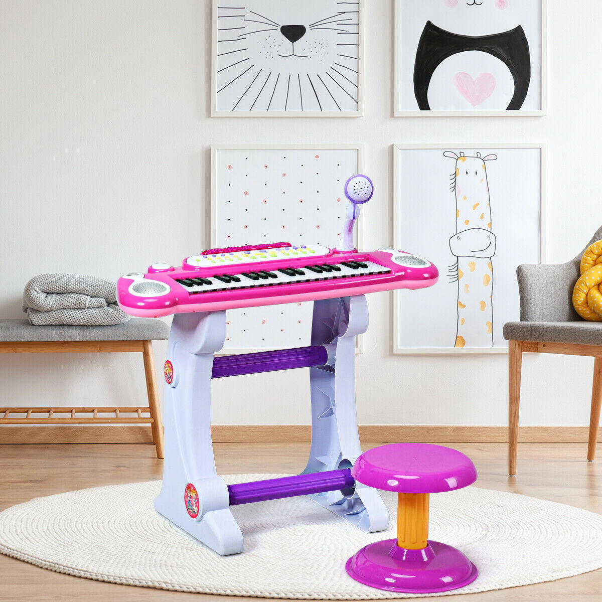 37 Key Electronic Keyboard, Kids Toy Piano, Pink Musical Toys at Gallery Canada